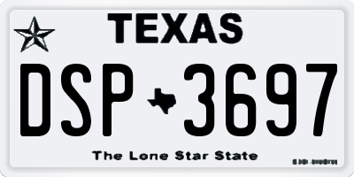 TX license plate DSP3697