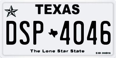 TX license plate DSP4046