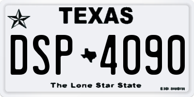TX license plate DSP4090