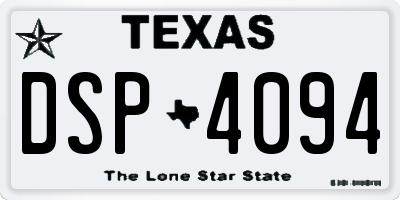 TX license plate DSP4094
