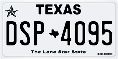 TX license plate DSP4095