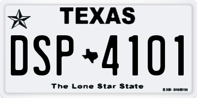 TX license plate DSP4101