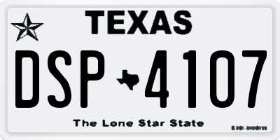 TX license plate DSP4107