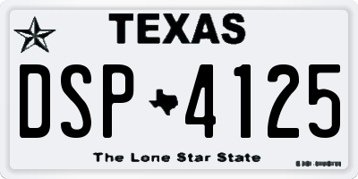 TX license plate DSP4125