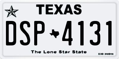 TX license plate DSP4131