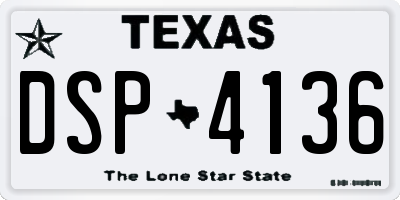 TX license plate DSP4136