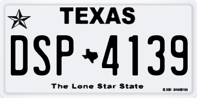 TX license plate DSP4139