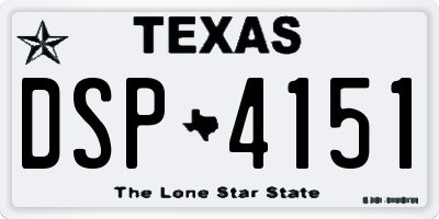 TX license plate DSP4151