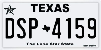 TX license plate DSP4159