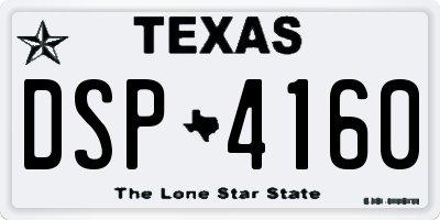 TX license plate DSP4160