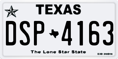 TX license plate DSP4163
