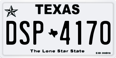TX license plate DSP4170