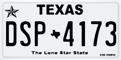 TX license plate DSP4173