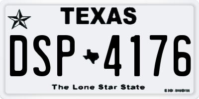 TX license plate DSP4176