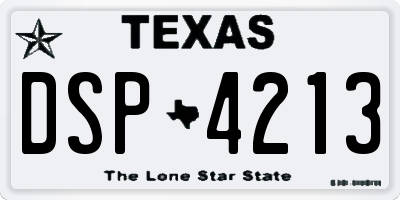 TX license plate DSP4213