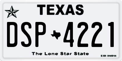 TX license plate DSP4221