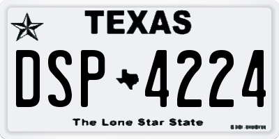 TX license plate DSP4224