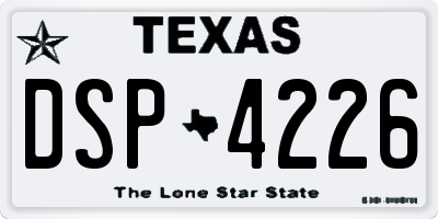 TX license plate DSP4226