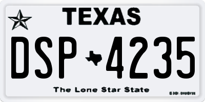TX license plate DSP4235