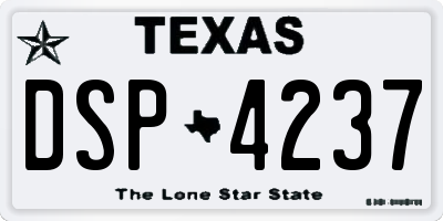TX license plate DSP4237