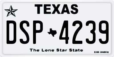 TX license plate DSP4239