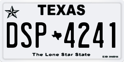 TX license plate DSP4241