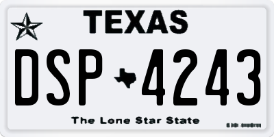 TX license plate DSP4243