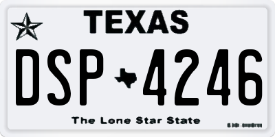 TX license plate DSP4246