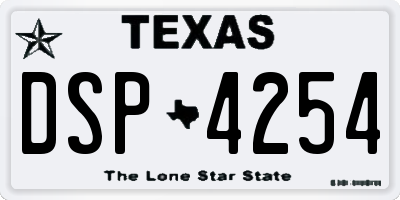 TX license plate DSP4254
