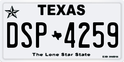 TX license plate DSP4259
