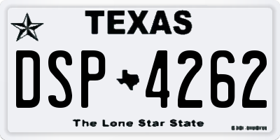 TX license plate DSP4262