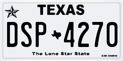TX license plate DSP4270