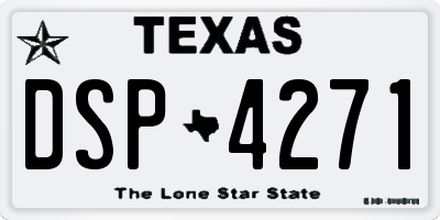 TX license plate DSP4271