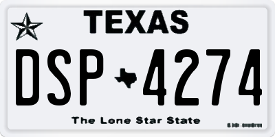 TX license plate DSP4274