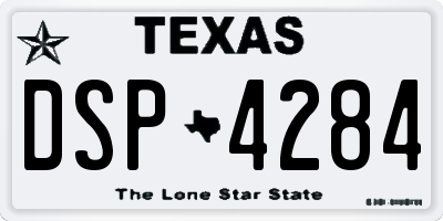 TX license plate DSP4284