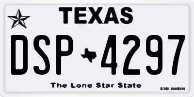 TX license plate DSP4297