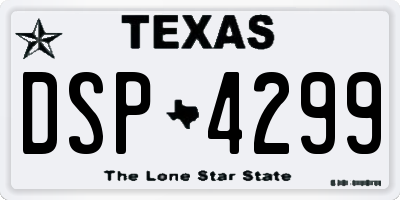 TX license plate DSP4299