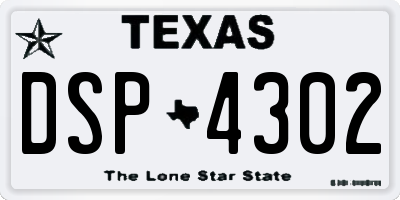 TX license plate DSP4302