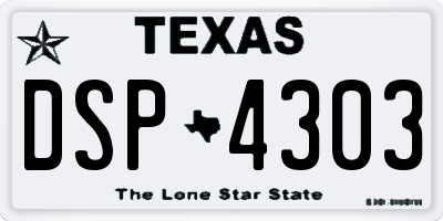 TX license plate DSP4303