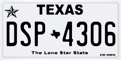 TX license plate DSP4306