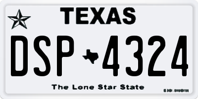 TX license plate DSP4324
