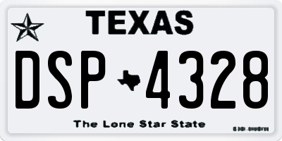 TX license plate DSP4328