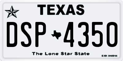 TX license plate DSP4350