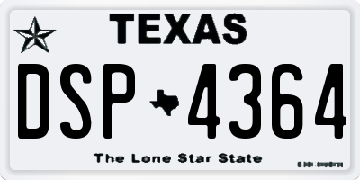 TX license plate DSP4364