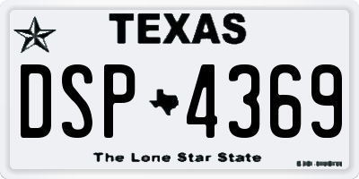 TX license plate DSP4369