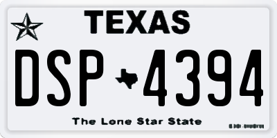 TX license plate DSP4394