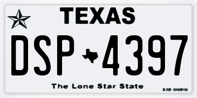 TX license plate DSP4397