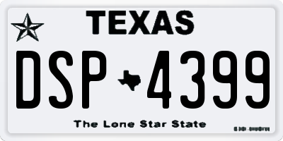 TX license plate DSP4399