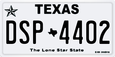TX license plate DSP4402