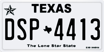 TX license plate DSP4413